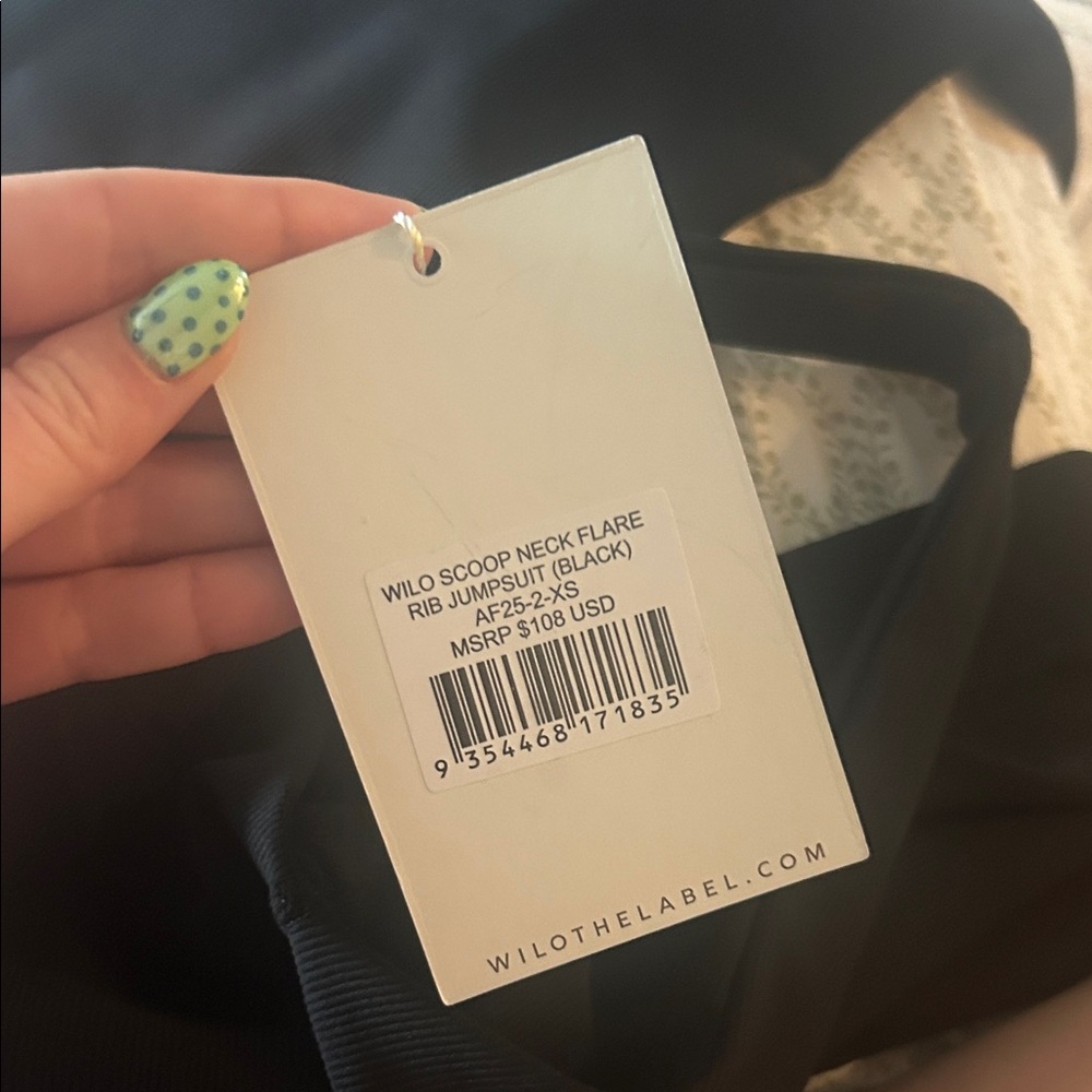 Wilo the Label Black Scoop Neck Flare Jumpsuit